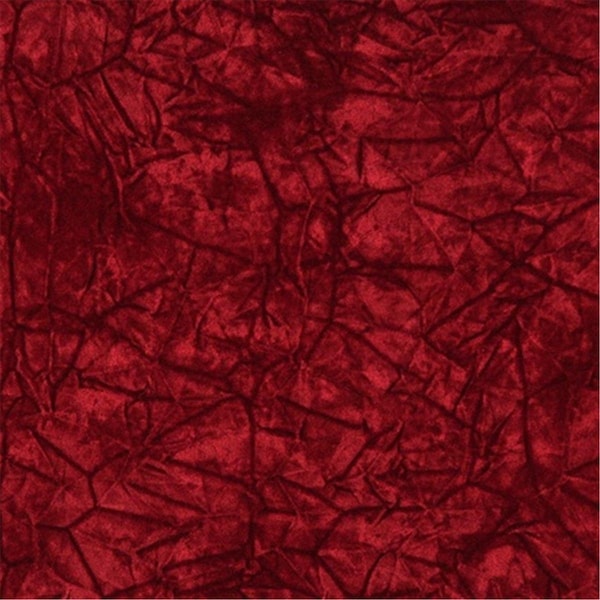 Finefabrics 54 in. Wide Burgundy Classic Crushed Velvet Residential Commercial And Automotive Upholstery Velvet FI59982 - main